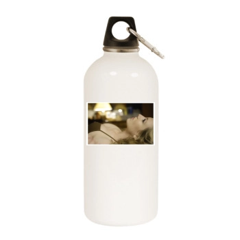 Anna Torv White Water Bottle With Carabiner