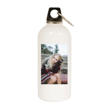 AnnaSophia Robb White Water Bottle With Carabiner