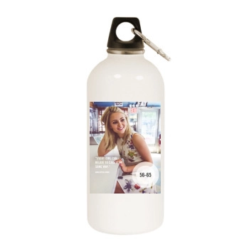 AnnaSophia Robb White Water Bottle With Carabiner