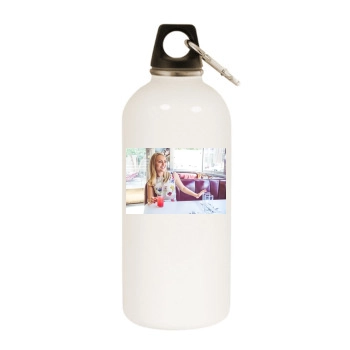 AnnaSophia Robb White Water Bottle With Carabiner