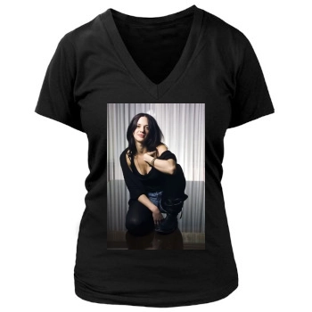 Asia Argento Women's Deep V-Neck TShirt