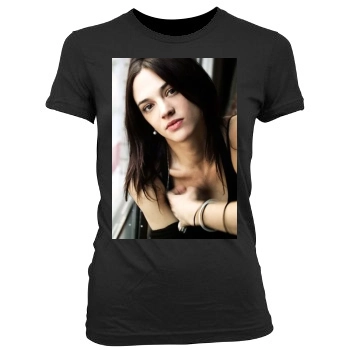 Asia Argento Women's Junior Cut Crewneck T-Shirt