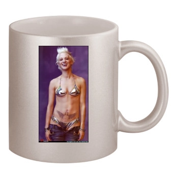 Asia Argento 11oz Metallic Silver Mug