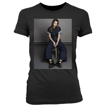 Asia Argento Women's Junior Cut Crewneck T-Shirt