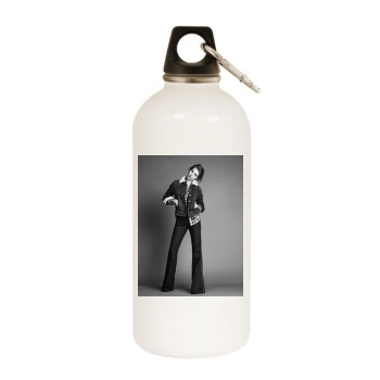 Asia Argento White Water Bottle With Carabiner