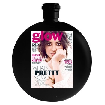 Aubrey Plaza Round Flask