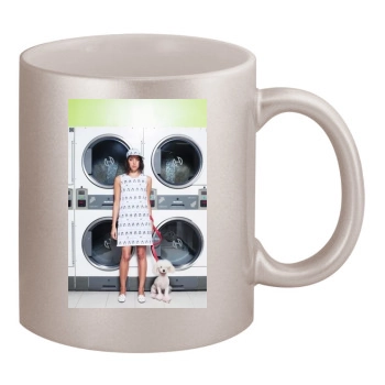 Aubrey Plaza 11oz Metallic Silver Mug