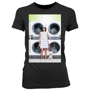 Aubrey Plaza Women's Junior Cut Crewneck T-Shirt