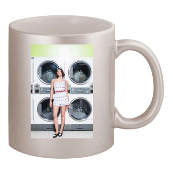 Aubrey Plaza 11oz Metallic Silver Mug