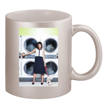 Aubrey Plaza 11oz Metallic Silver Mug