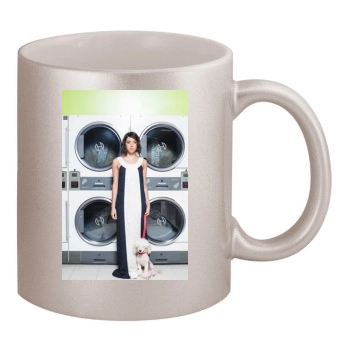 Aubrey Plaza 11oz Metallic Silver Mug