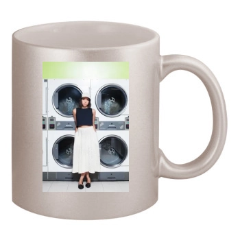 Aubrey Plaza 11oz Metallic Silver Mug