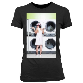 Aubrey Plaza Women's Junior Cut Crewneck T-Shirt