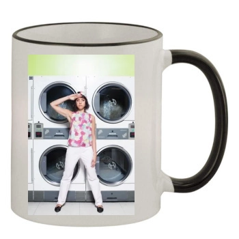 Aubrey Plaza 11oz Colored Rim & Handle Mug