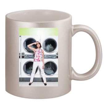 Aubrey Plaza 11oz Metallic Silver Mug