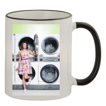 Aubrey Plaza 11oz Colored Rim & Handle Mug