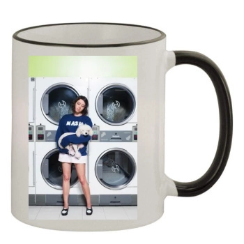 Aubrey Plaza 11oz Colored Rim & Handle Mug