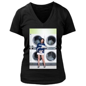 Aubrey Plaza Women's Deep V-Neck TShirt