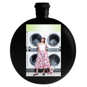 Aubrey Plaza Round Flask