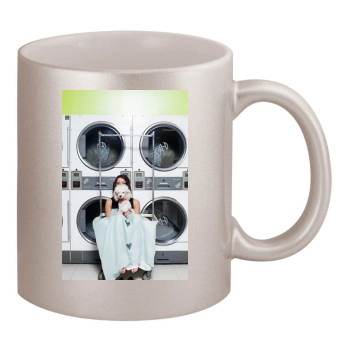 Aubrey Plaza 11oz Metallic Silver Mug