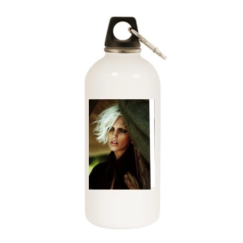 Anja Rubik White Water Bottle With Carabiner