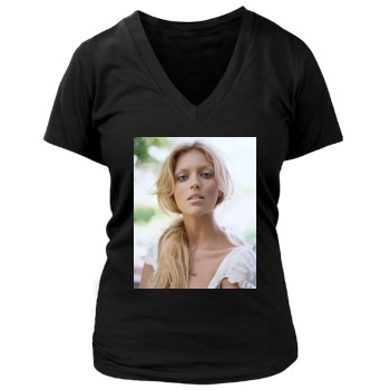 Anja Rubik Women's Deep V-Neck TShirt