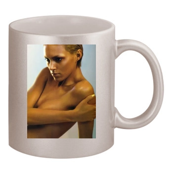 Anja Rubik 11oz Metallic Silver Mug