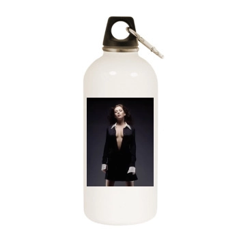 Anna Friel White Water Bottle With Carabiner