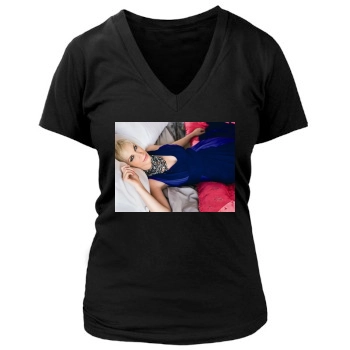 Annie Lennox Women's Deep V-Neck TShirt