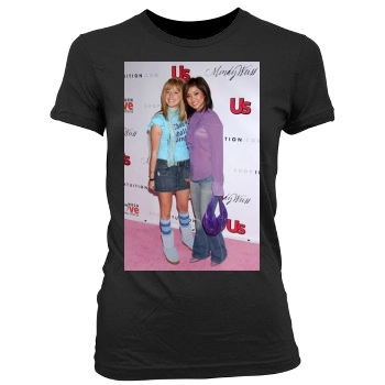 Ashley Tisdale Women's Junior Cut Crewneck T-Shirt