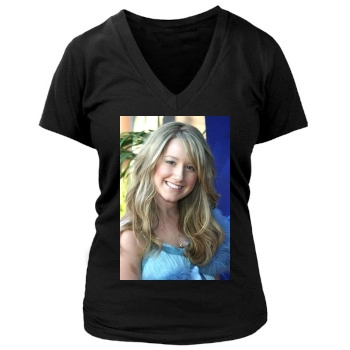 Ashley Tisdale Women's Deep V-Neck TShirt