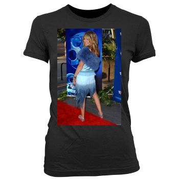 Ashley Tisdale Women's Junior Cut Crewneck T-Shirt