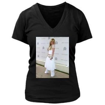 Ashley Tisdale Women's Deep V-Neck TShirt