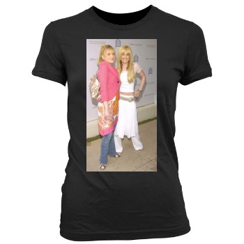 Ashley Tisdale Women's Junior Cut Crewneck T-Shirt