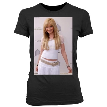 Ashley Tisdale Women's Junior Cut Crewneck T-Shirt