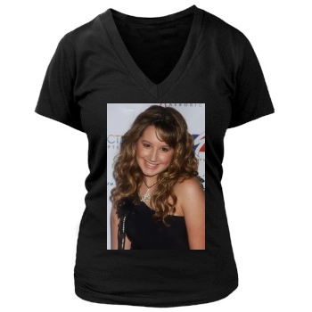 Ashley Tisdale Women's Deep V-Neck TShirt