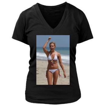 Ashley Tisdale Women's Deep V-Neck TShirt