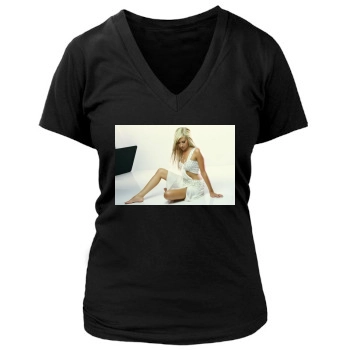 Ashley Tisdale Women's Deep V-Neck TShirt