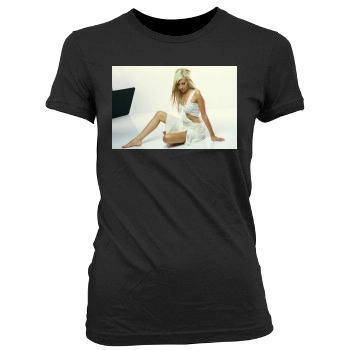 Ashley Tisdale Women's Junior Cut Crewneck T-Shirt