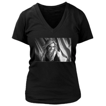 Ashley Tisdale Women's Deep V-Neck TShirt