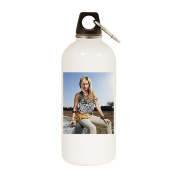 Ashley Tisdale White Water Bottle With Carabiner