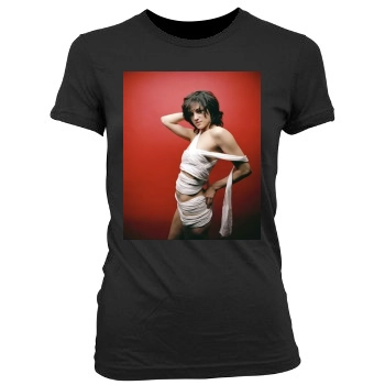 Asia Argento Women's Junior Cut Crewneck T-Shirt