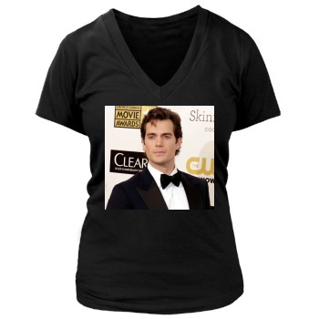 Henry Cavill Women's Deep V-Neck TShirt