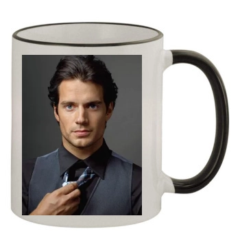 Henry Cavill 11oz Colored Rim & Handle Mug