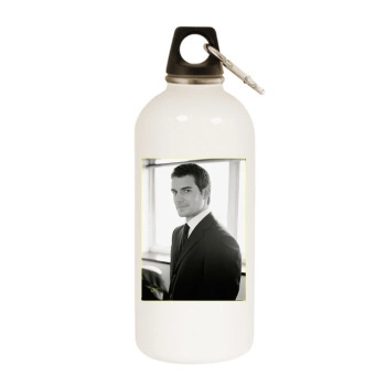 Henry Cavill White Water Bottle With Carabiner