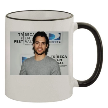 Henry Cavill 11oz Colored Rim & Handle Mug