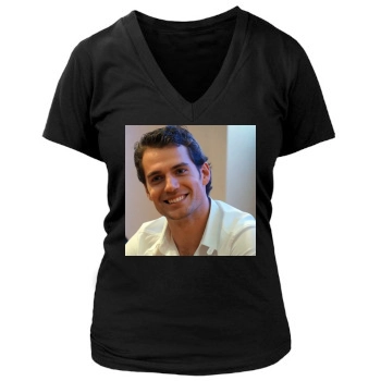 Henry Cavill Women's Deep V-Neck TShirt