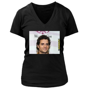 Henry Cavill Women's Deep V-Neck TShirt