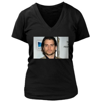 Henry Cavill Women's Deep V-Neck TShirt