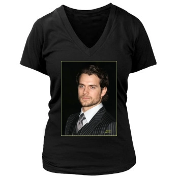 Henry Cavill Women's Deep V-Neck TShirt